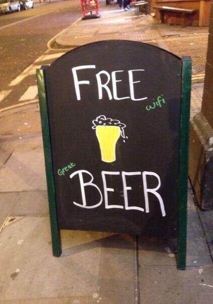 423x604, 36 Kb / free, beer, реклама, пиво, вайфай