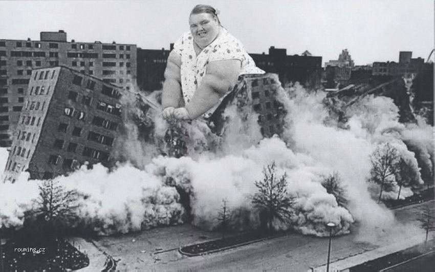 850x531, 69 Kb / ч/б, дом, женщина, фотошоп