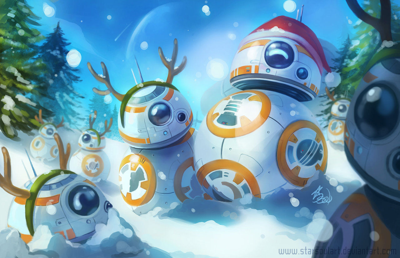 1280x825, 203 Kb / star wars, олени, санта