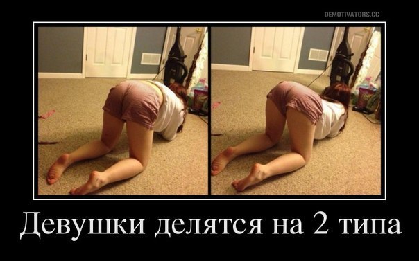 604x377, 46 Kb / Девушки, делятся, два, типа, 2, демотиватор, раком
