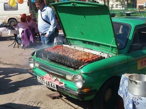 604x453, 84 Kb / машина, запорожец, шашлык