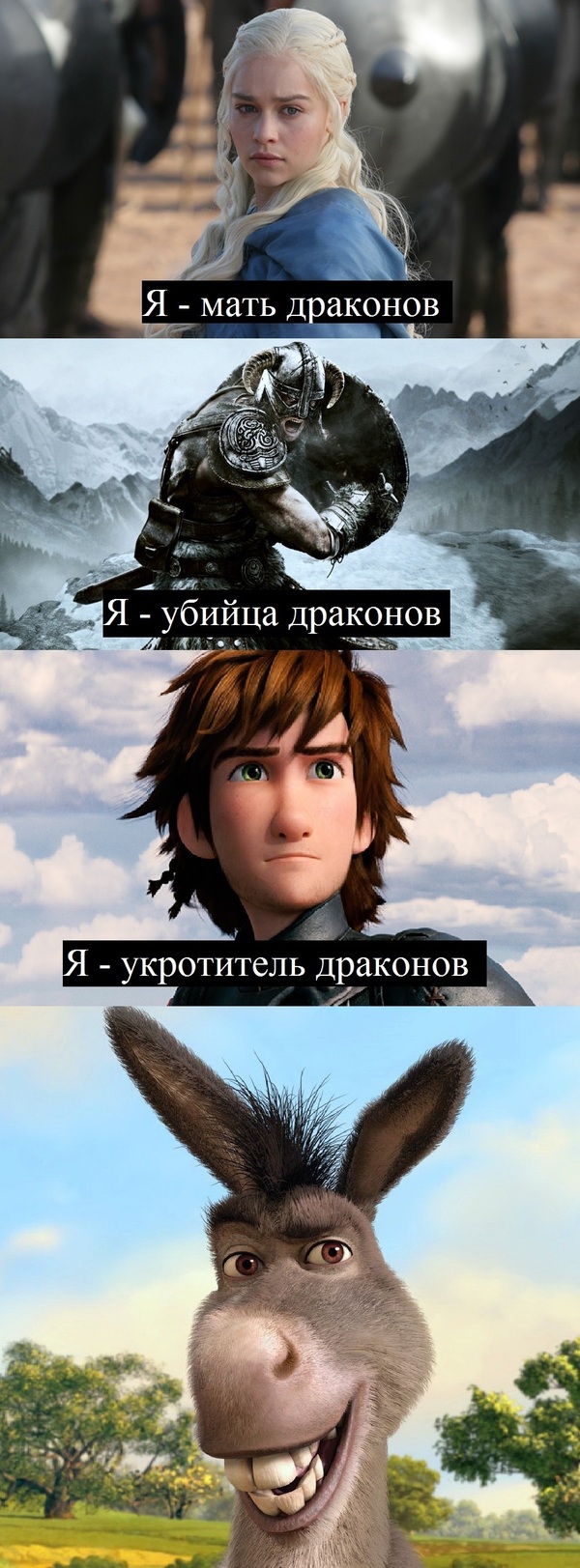 600x1623, 299 Kb / дракон, шрек, скайрим, игра престолов, как приручить дракона, осёл, сожитель