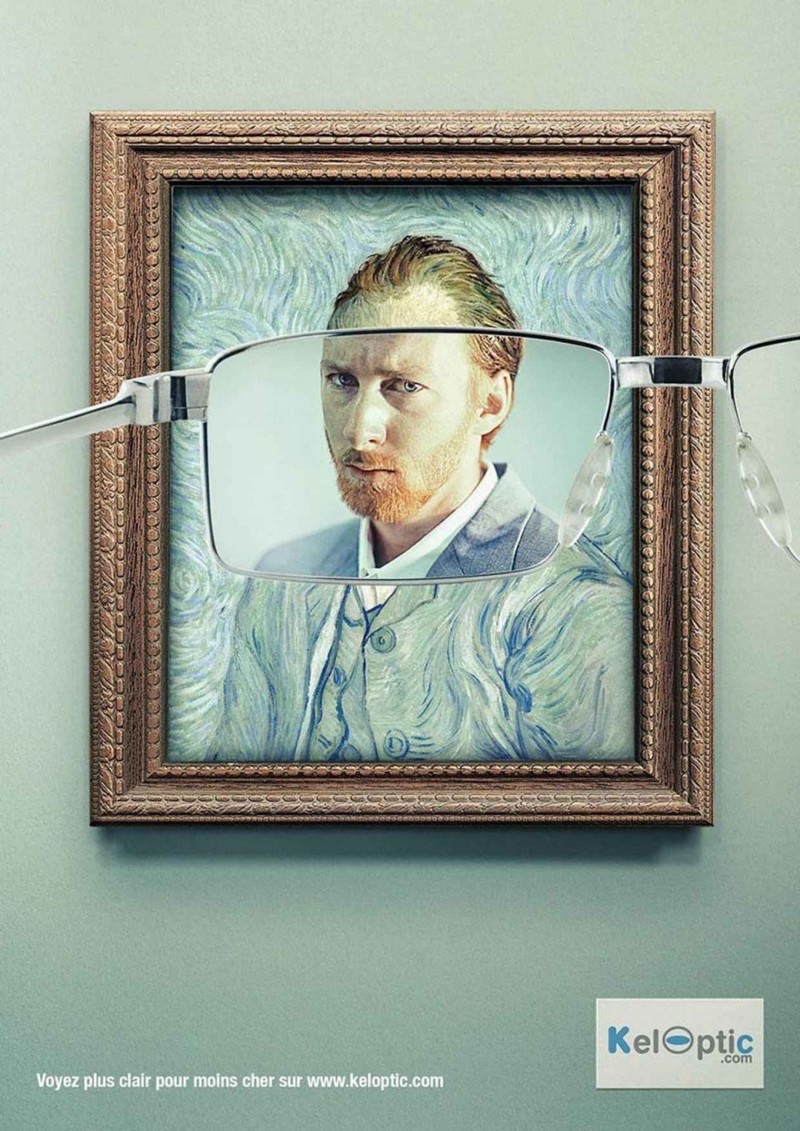 800x1131, 266 Kb / Картина, портрет, очки, реклама