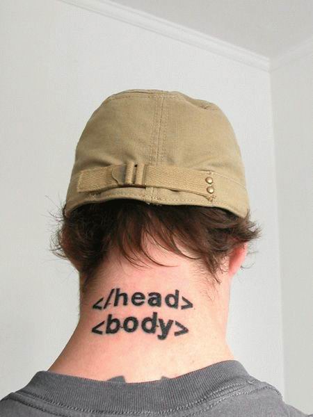 450x600, 30 Kb / tag, тэг, html, head, body, татуировка