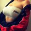 девушка, топ, спортивный костюм, родинка, fila