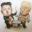 ким чен ын, трамп, рулетка, линейка, писькомеры