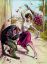 8 марта, букет, избивание, Walter Molino, рисунок, цветы, забор, сумочка
