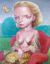 девка, кошка, бабочка, рисунок, Scott Brooks, Natural Beauty