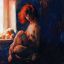 девка, рыжая, мишка, рисунок, Evgeniy Monahov