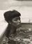 женщина, негритянка, купается, вода, ч/б, Naomi Campbell
