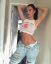 джинсы, пагода, фигура, дырки, топ, Lana Rhoades