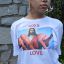 девка, футболка, иисус, god is love