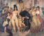 рисунок, девки, кошки, бык, вечеринка, Norman Lindsay, Crete