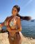 сиськи, море, катер, купальник, брюнетка, Demi Rose