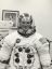 Пьер Карден, скафандр, ч/б, мода, Appollo 11, NASA, США, флаг