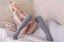 майка, чулки, блондинка, постель, creativephotoworks, Vanessa Wolff