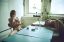 стол, окно, двое, ваза, роза, пепельница, сигареты, кафель, Eva Biechy, Justine Nikolaiev