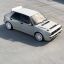 автомобиль, классика, ретро, lancia delta, парковка, сетка, рабица, забор
