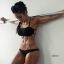 пресс, гриф, штанга, брюнетка, косичка, бикини, Brittany Coutu