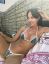 брюнетка, сидит, бикини, очки, мяч, камни, сетка, пирсинг, Bianca Helen