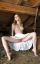 блондинка, сидит, бусы, юбка, сеновал, солома, коса, Rose Delight, Vera G