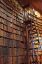 Библиотека, лестница, книги, полки