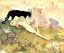 Frank Frazetta, Golden Girl, пантера, волки, девушка
