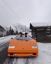 автомобиль, классика, ретро, Lamborghini, лыжи, снег, горы