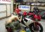 мотоцикл, девушка, гараж, yamaha, honda