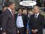 Путин, Порошенко, мятый, пиджак, взгляд, сверху, вниз
